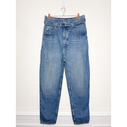 Isabel Marant Etoile Gloria Paperbag-Waist Jeans Size 42