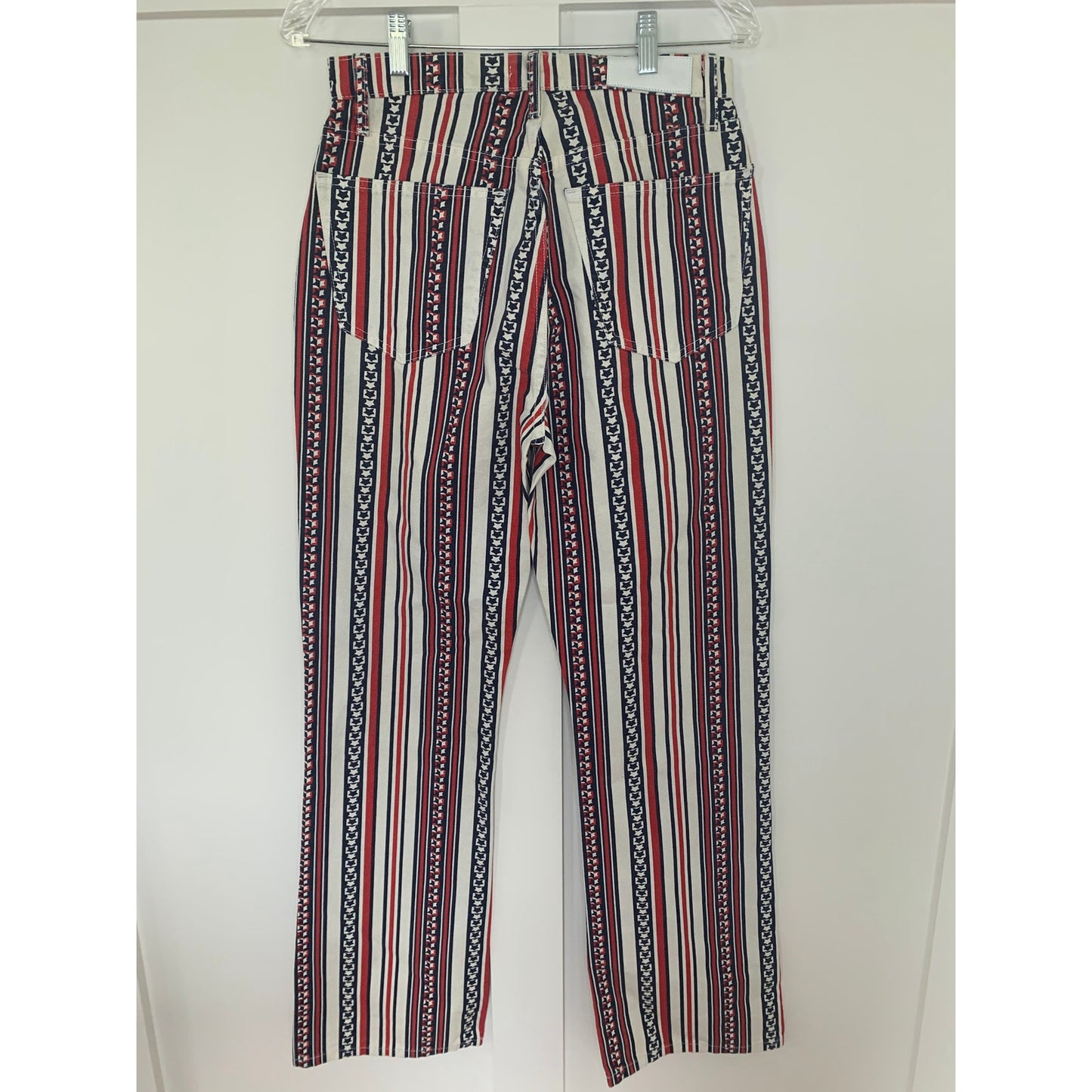RE/DONE Ford Bootcut Jeans Size 27 Star Stripe Zip Fly High Rise Pockets Cotton
