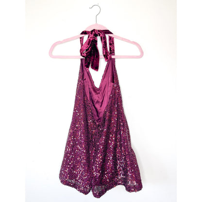 Free People Sparkle and Shine Romper in Queen Pome