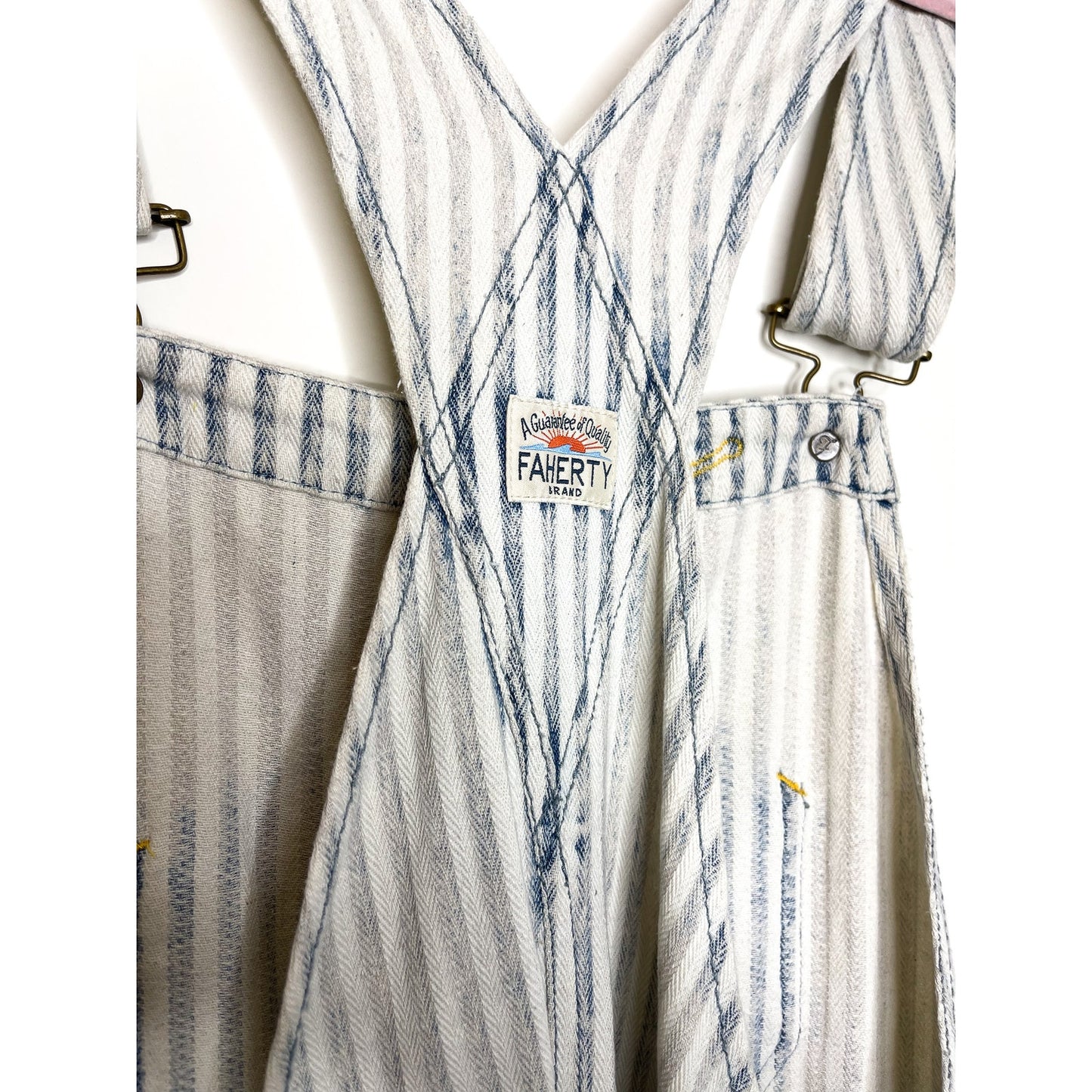 Faherty Superwashed Overall Denim Dress Size Medium