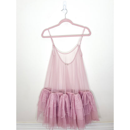 Free People Intimately Push Send Mini Slip in Silverberry size XS