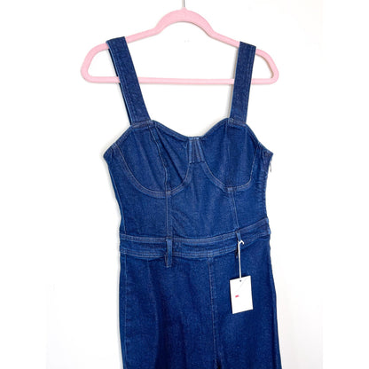 Good American The 70s Icon Denim Playsuit Size 3