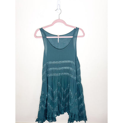 Free People Slip Voila Trapeze Dress in Vine Green Size XS
