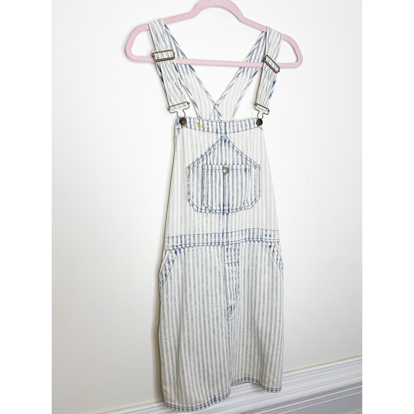 Faherty Superwashed Overall Denim Dress Size Medium