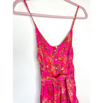Free People Hot Tropics Jumpsuit in Pink Combo Size 2