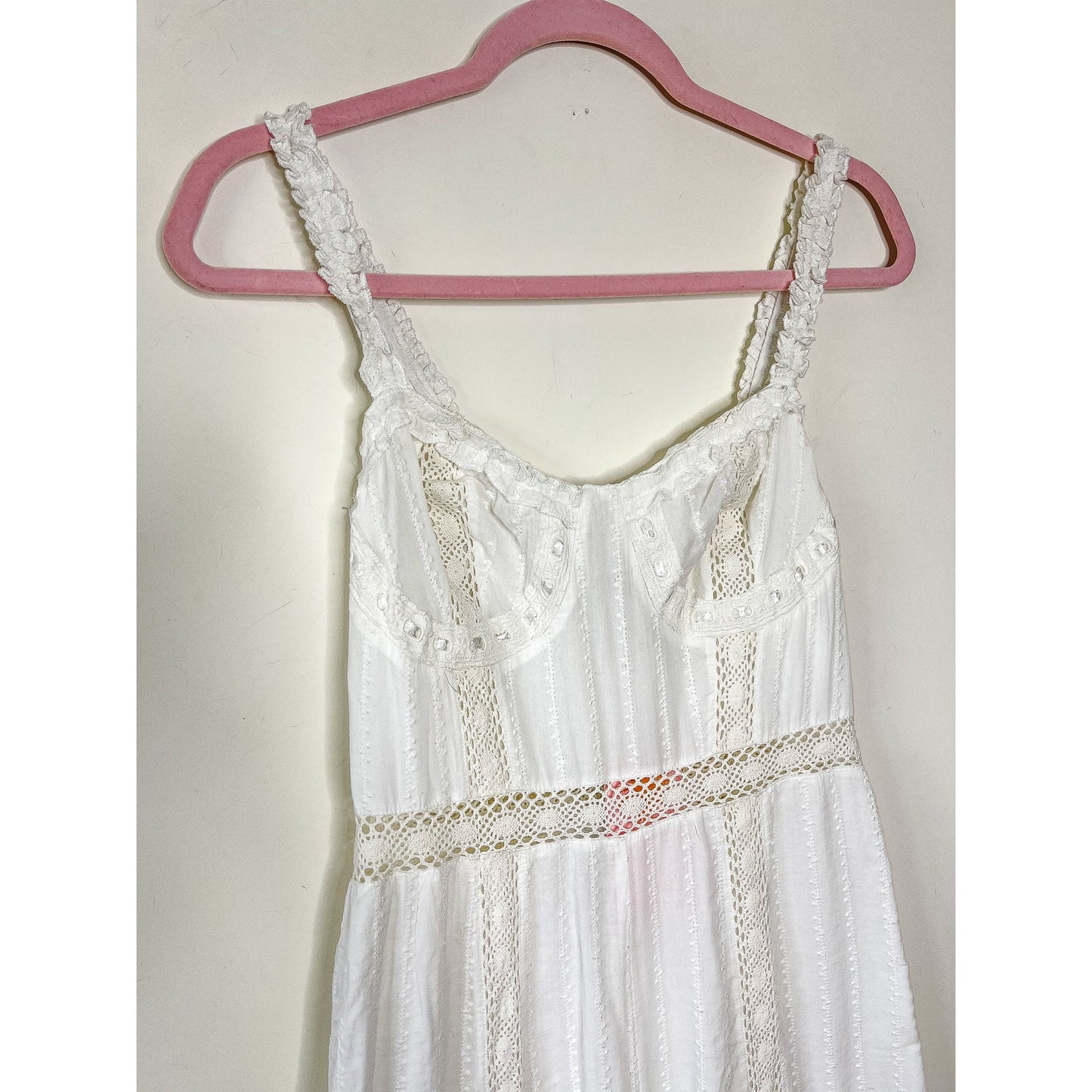 Show Me Your Mumu Greer Eyelet Jumpsuit in White Size Small