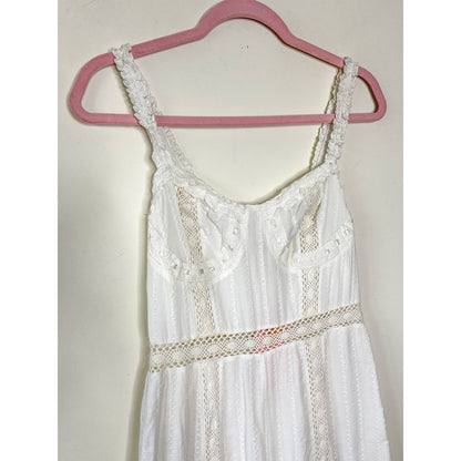 Show Me Your Mumu Greer Eyelet Jumpsuit in White Size Small