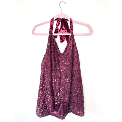 Free People Sparkle and Shine Romper in Queen Pome