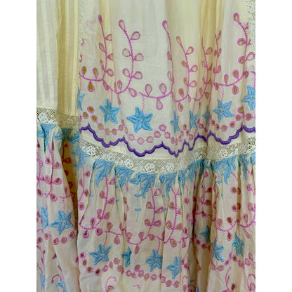 Love Shack Fancy Magena Dress in Rise and Shine Size 6 Short Sleeve Embroidered