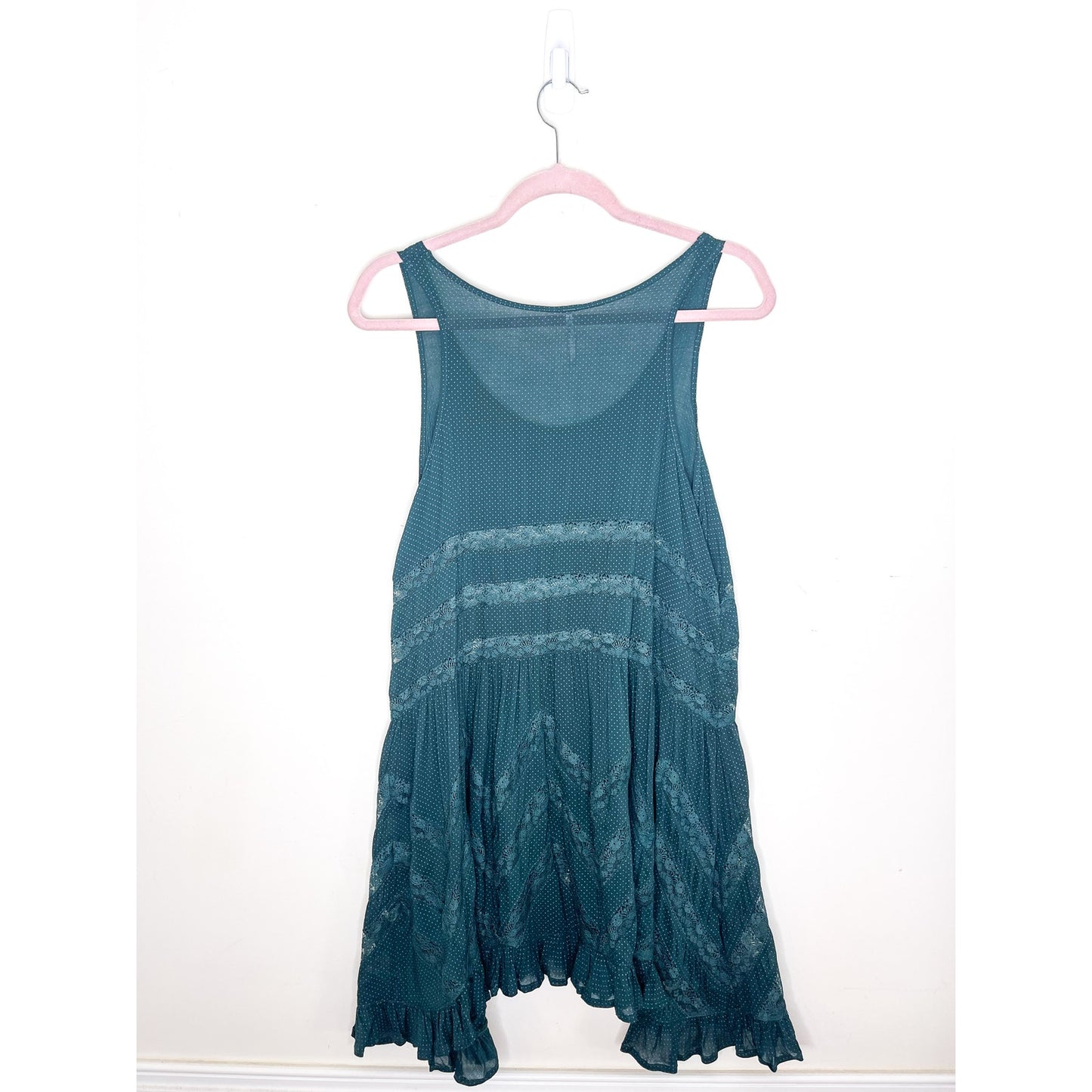 Free People Slip Voila Trapeze Dress in Vine Green Size XS
