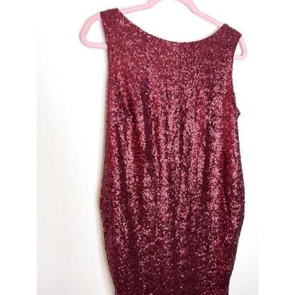 ASOS Maternity Red Sequin Mini Dress Size 6 Maternity