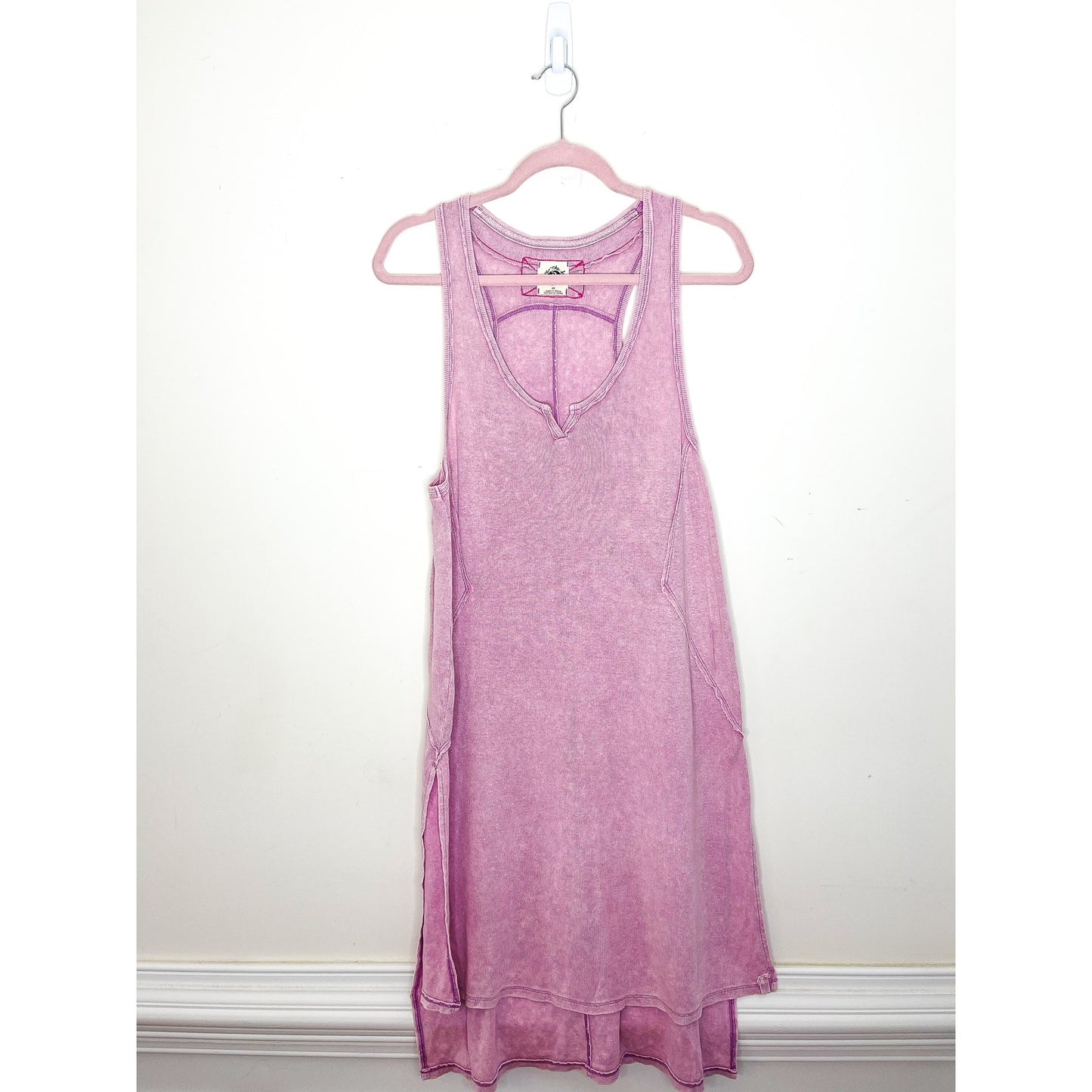 We the Free X Free People Light Purple Ribbed Racerback Midi Dress Size XS FRE354
