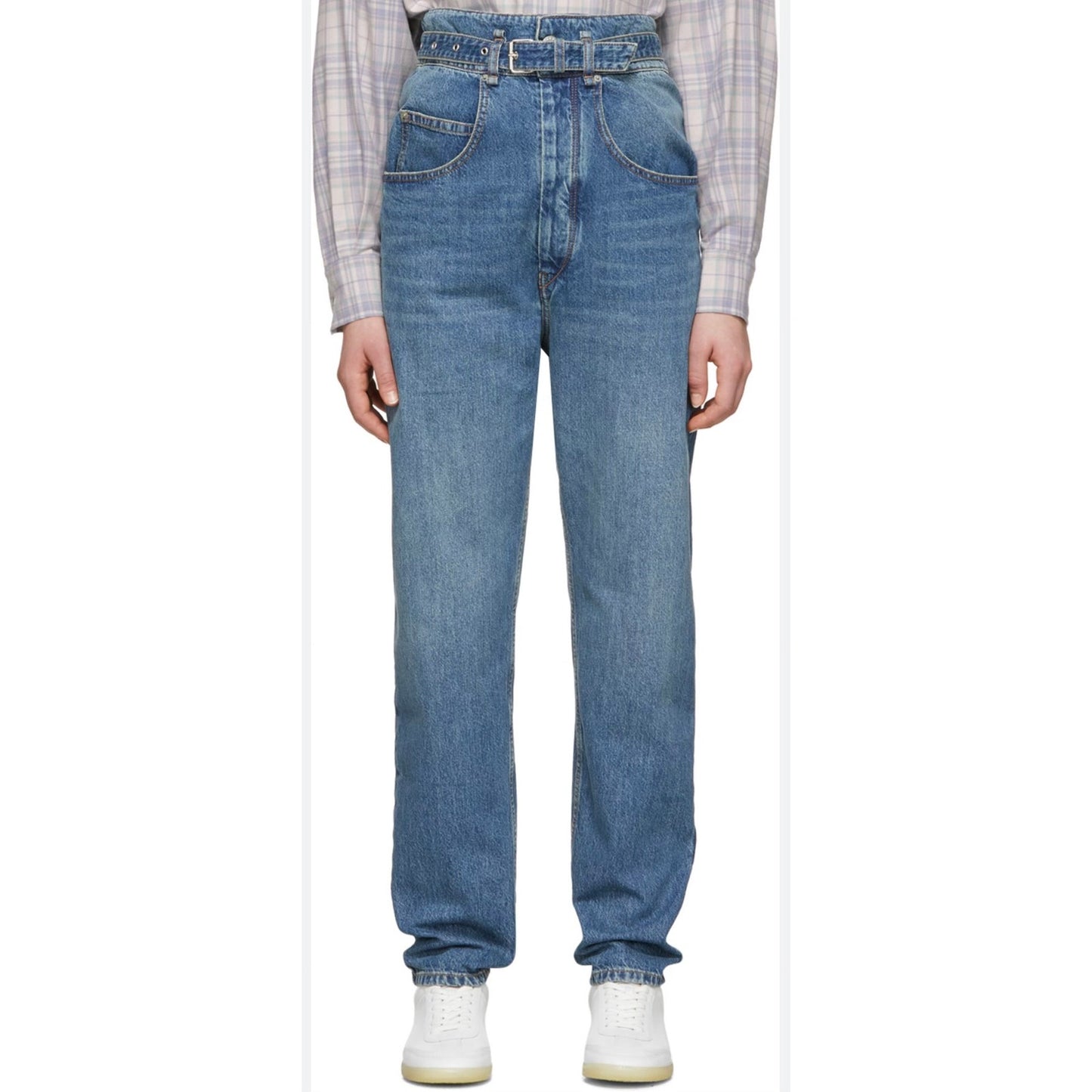 Isabel Marant Etoile Gloria Paperbag-Waist Jeans Size 42