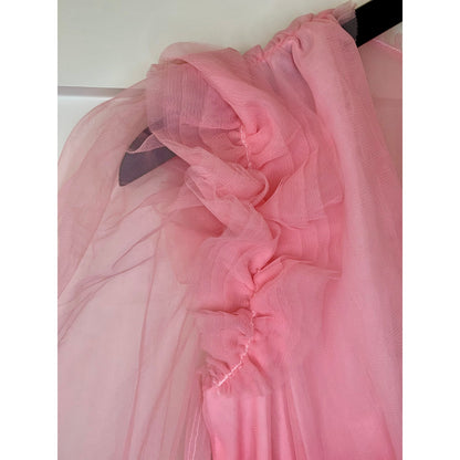 Love Shack Fancy Francoise Gown Millennial Pink Ombre Size 2 Long Sleeve Ruffle