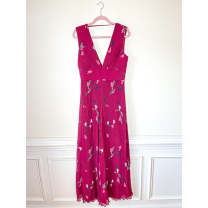 Keepsake Night Fall Pleated Wide-leg Jumpsuit Size Large