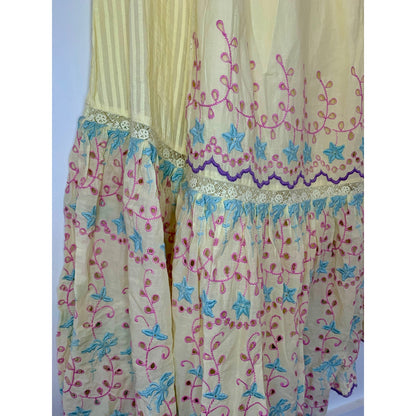 Love Shack Fancy Magena Dress in Rise and Shine Size 6 Short Sleeve Embroidered