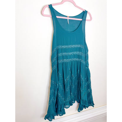 Free People Slip Voila Trapeze Dress in Vine Green Size XS