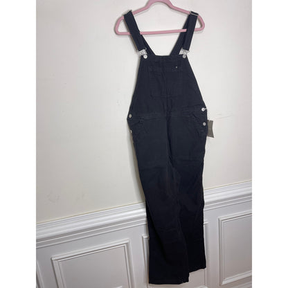 Everlane The Cotton Canvas Overalls in Black Size 2 Straight Leg Casual Pockets