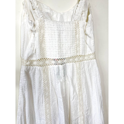 Show Me Your Mumu Greer Eyelet Jumpsuit in White Size Small