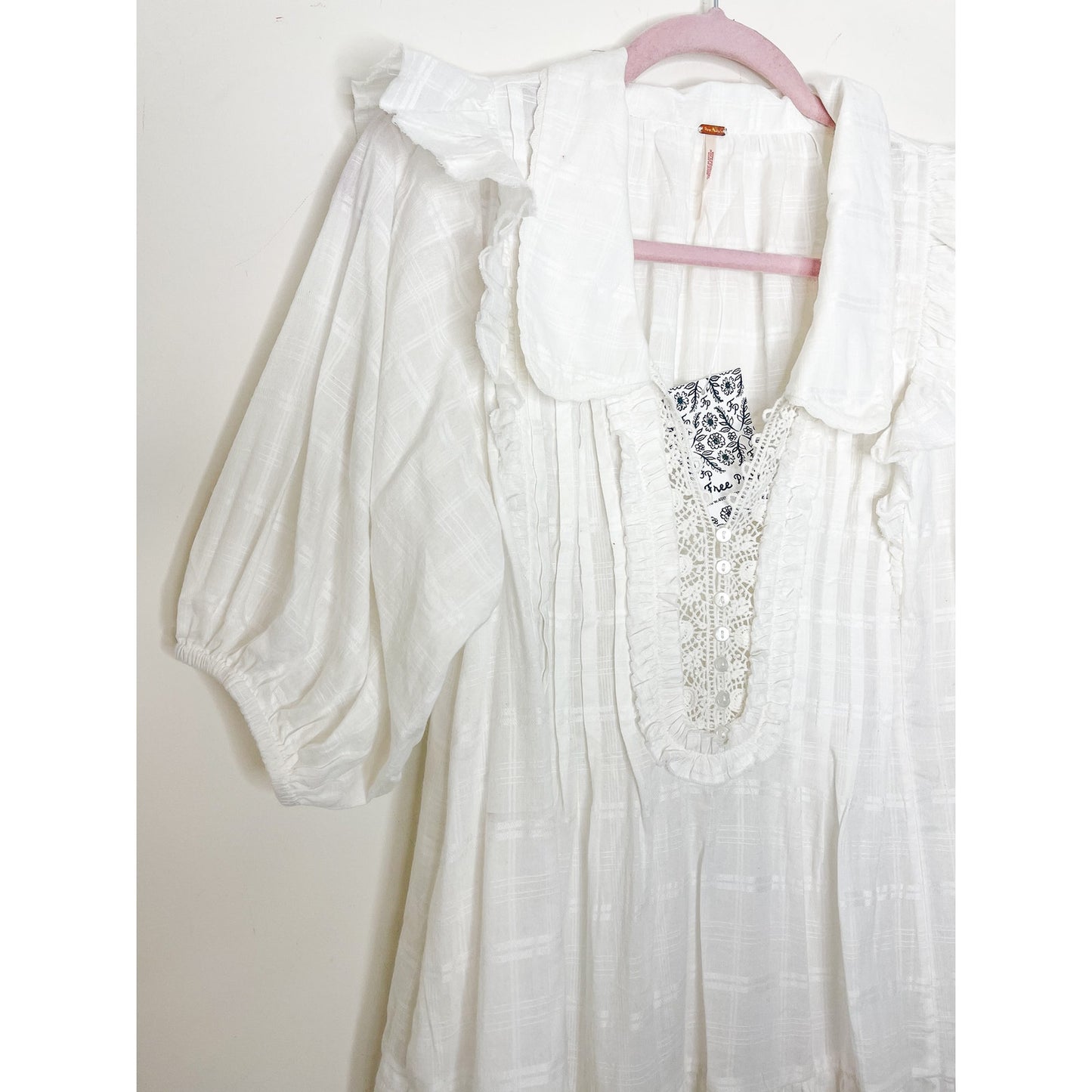 Free People Elora Mini Dress in White Size XS