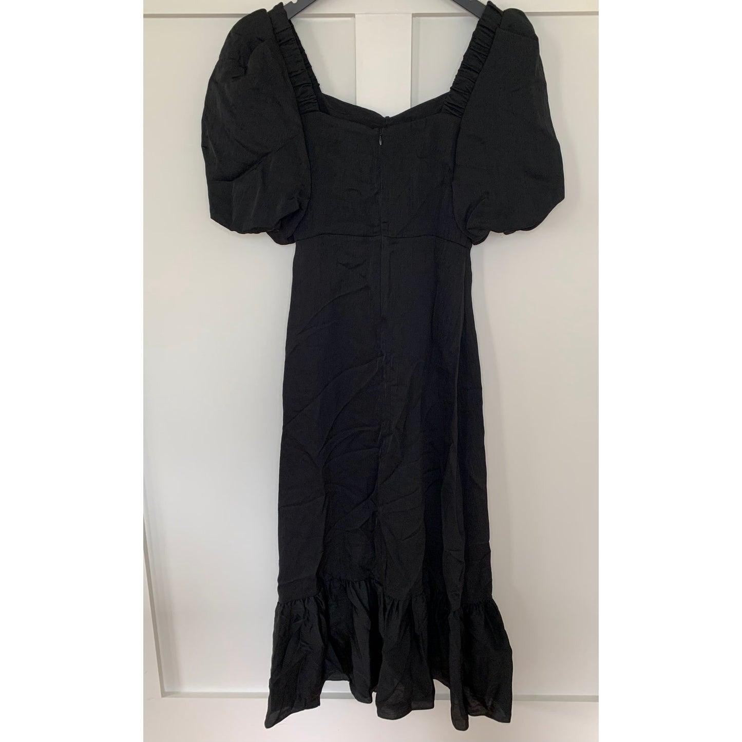 Sandro Falbala Embellished Cutout Dress Noir Size 34 Short Sleeve Lined Gothic