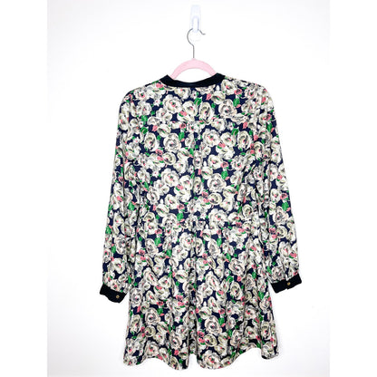Juicy Couture Floral Print Long Sleeve Dress Size 8