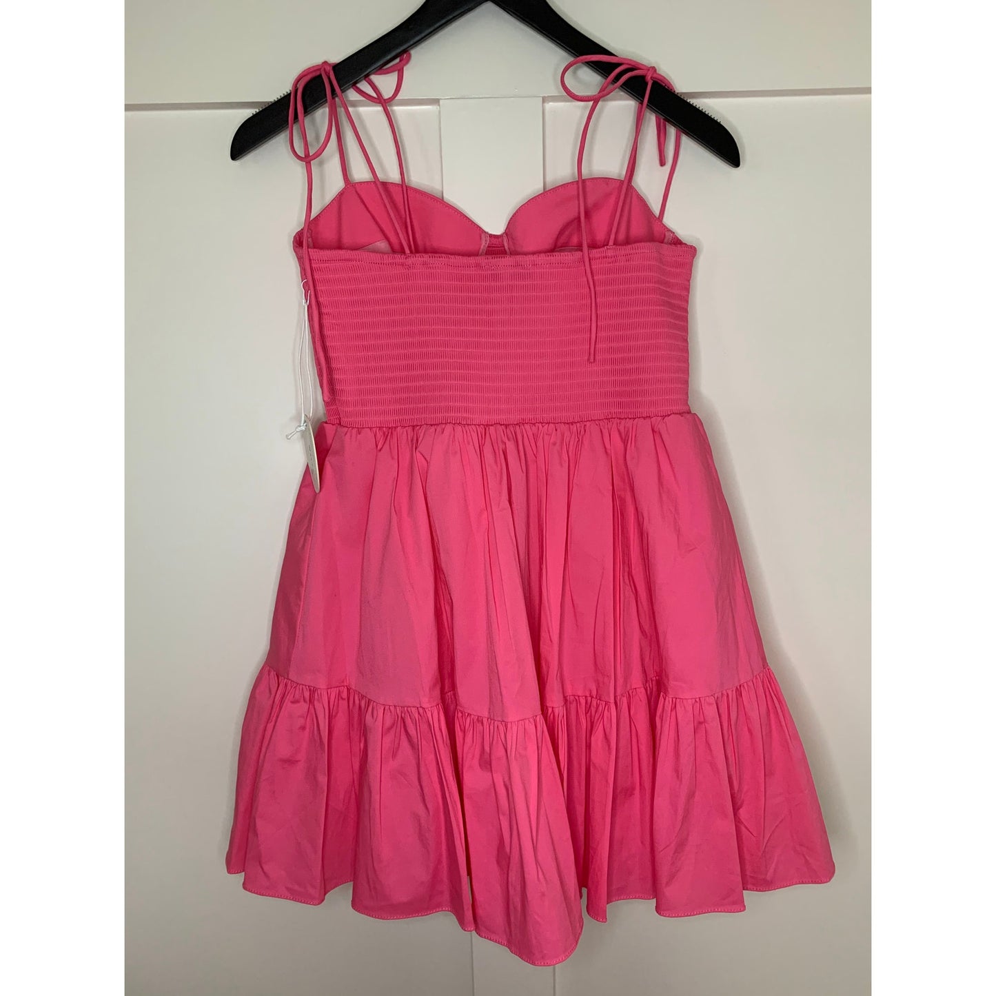 Staud Mini Landry Dress in Plumeria Large Midi Babydoll Spaghetti Strap Lined