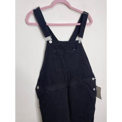 Everlane The Cotton Canvas Overalls in Black Size 2 Straight Leg Casual Pockets
