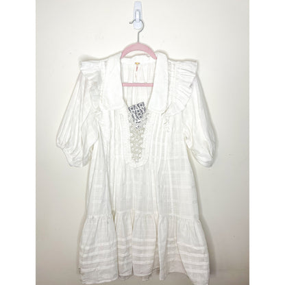 Free People Elora Mini Dress in White Size XS
