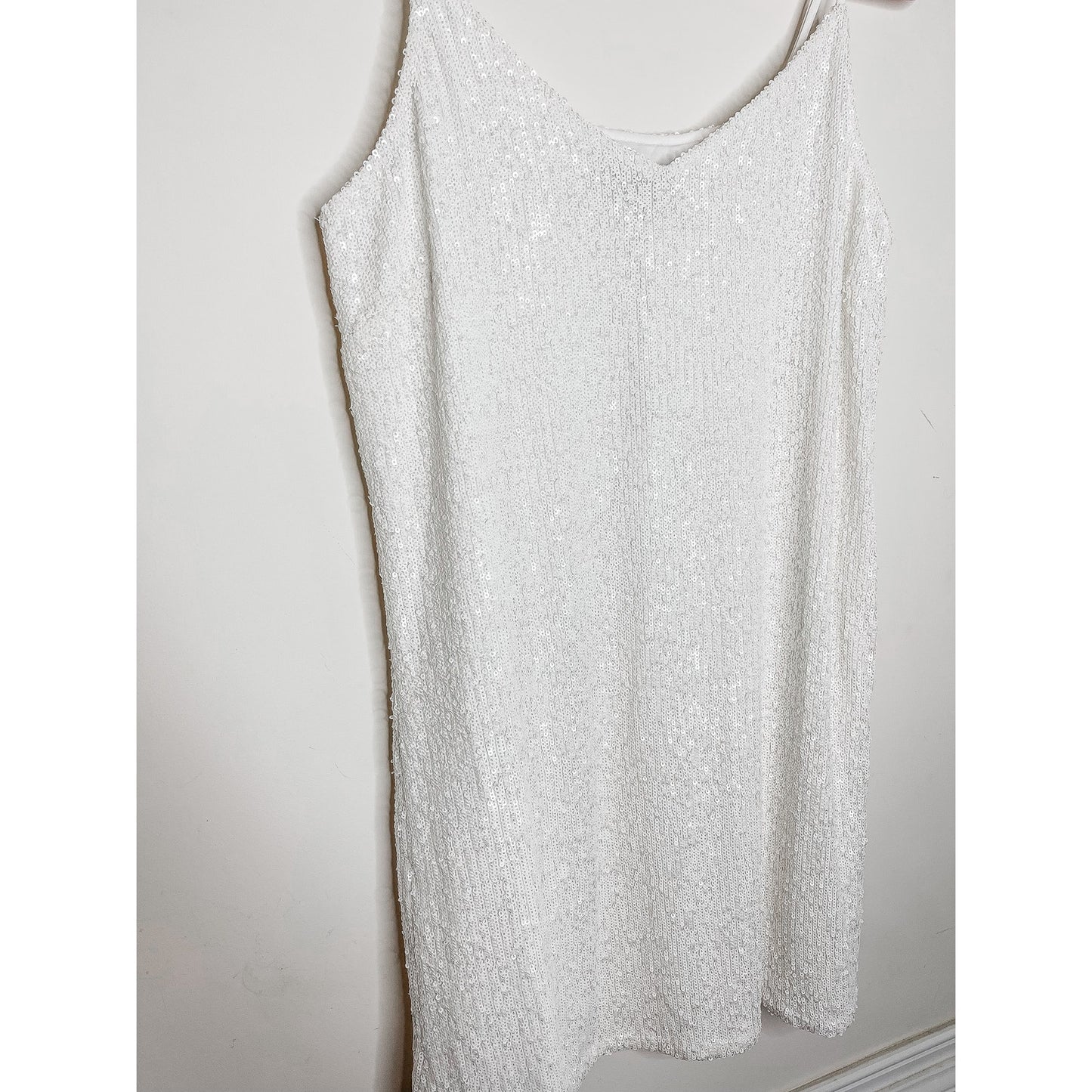 Generation Love Astrid White Sequin Mini Dress Size Medium