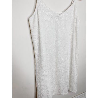 Generation Love Astrid White Sequin Mini Dress Size Medium