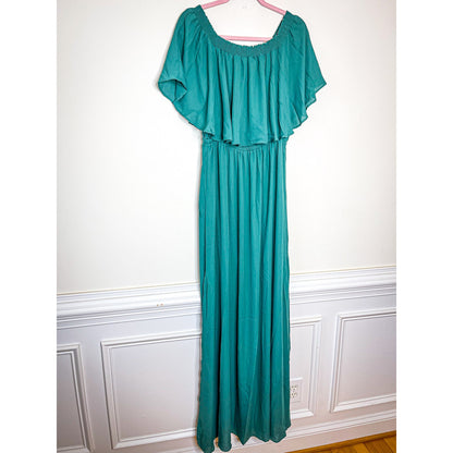 Show Me Your Mumu Hacienda Maxi Dress in Hunter Green Size XXL