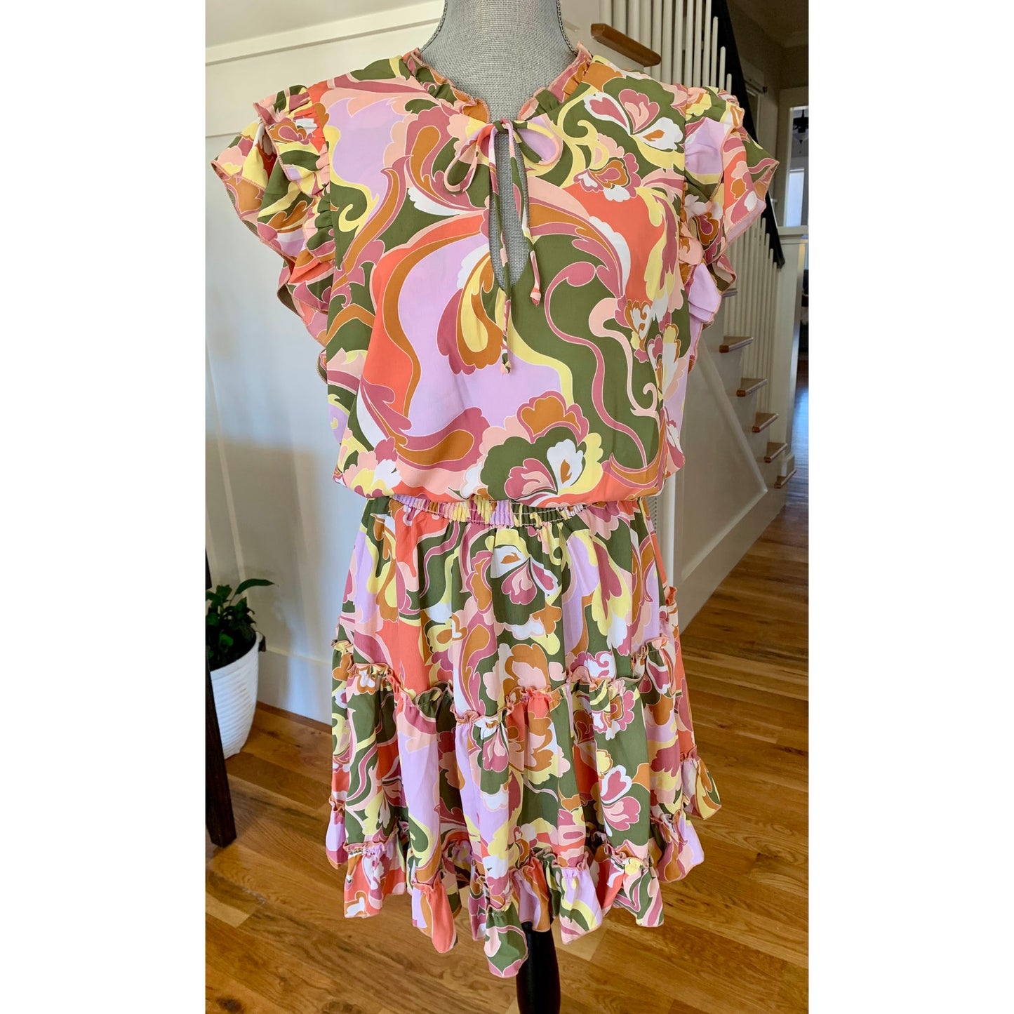Show Me Your Mumu Wild Dreams Mini Dress in Retro Floral Size XXL Cap Sleeve