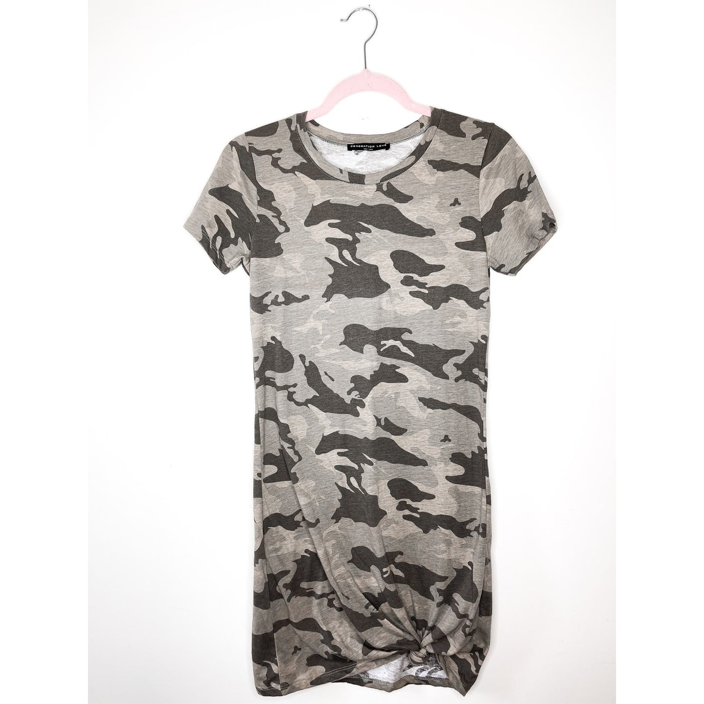 Generation Love Holly T-shirt Dress in Camo Print