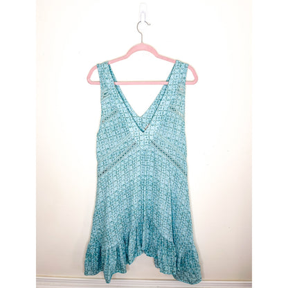 Free People Light Blue Let it Happen Mini Slip Dress Size XS