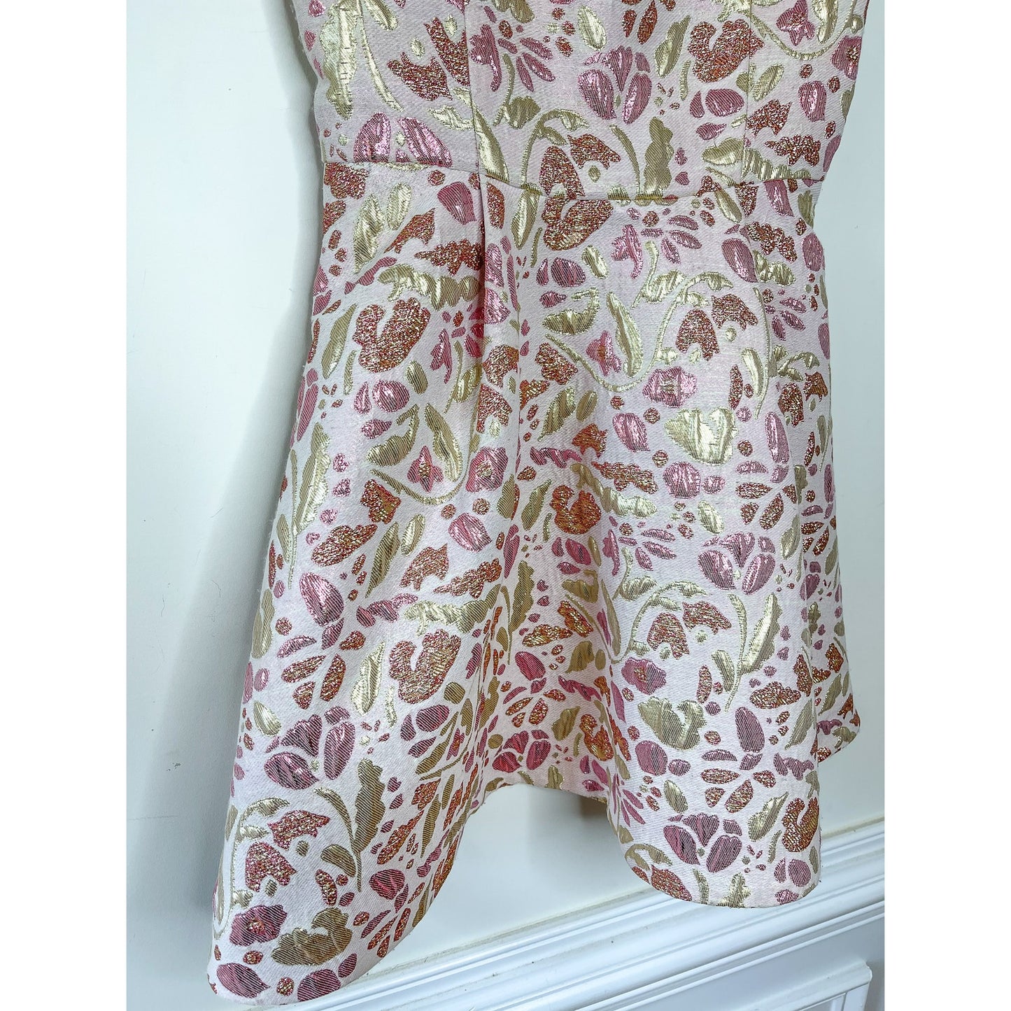 Free People Sparkle Deluxe Jacquard Mini Dress in Pink Size Small
