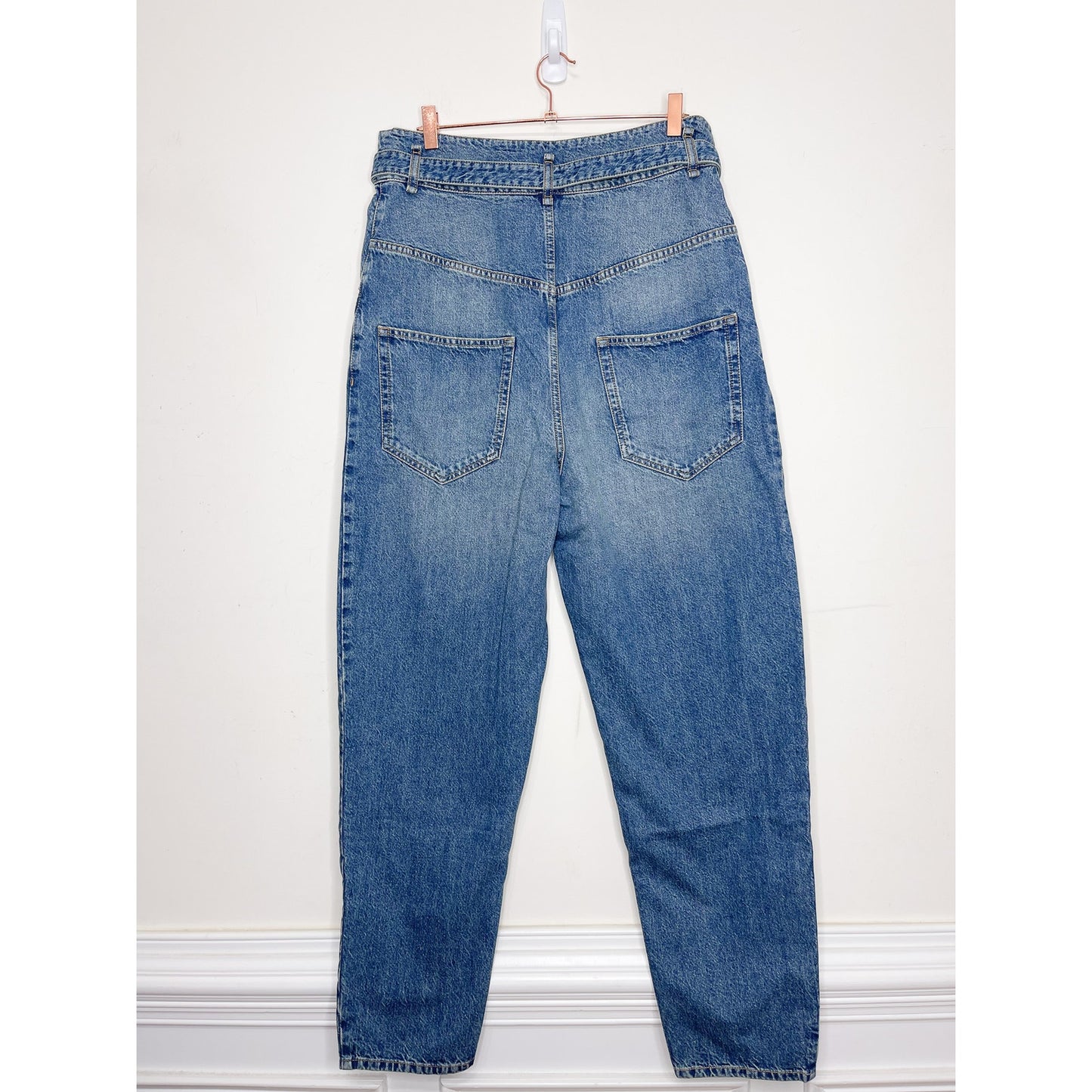 Isabel Marant Etoile Gloria Paperbag-Waist Jeans Size 42