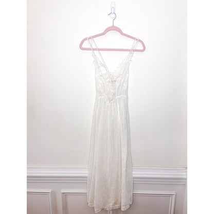 Free People Dolly Embroidered Slip Dress in White Size Small FRE343