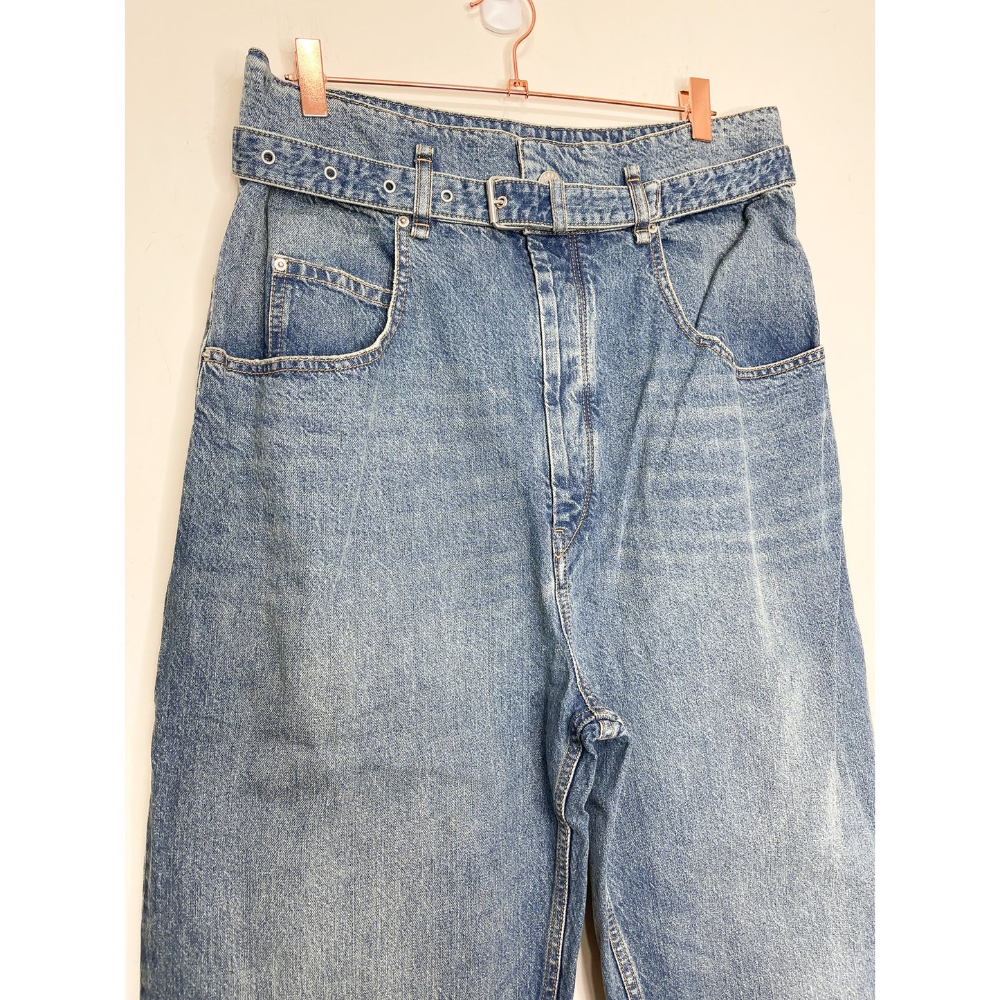 Isabel Marant Etoile Gloria Paperbag-Waist Jeans Size 42