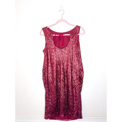 ASOS Maternity Red Sequin Mini Dress Size 6 Maternity