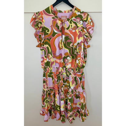 Show Me Your Mumu Wild Dreams Mini Dress in Retro Floral Size XXL Cap Sleeve