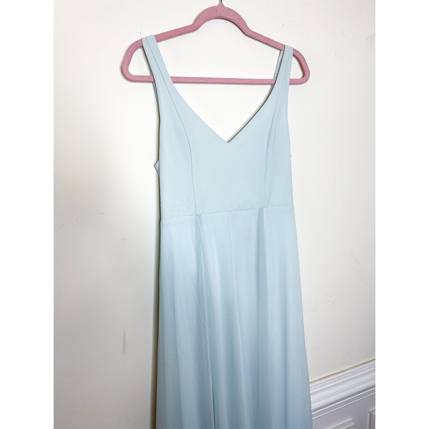 Show Me Your Mumu Jenn Maxi Dress in Icy Blue Chiffon Size Large