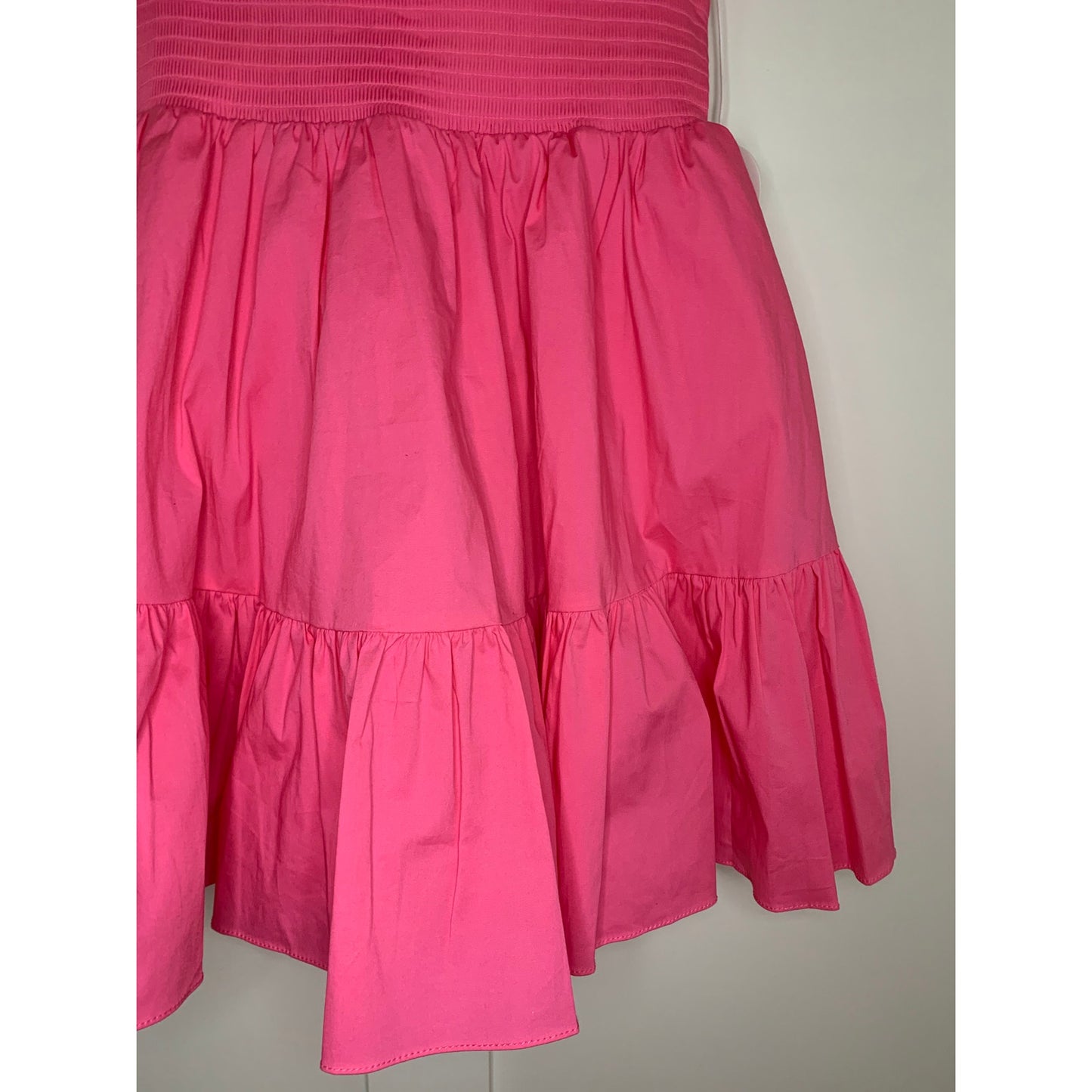 Staud Mini Landry Dress in Plumeria Large Midi Babydoll Spaghetti Strap Lined