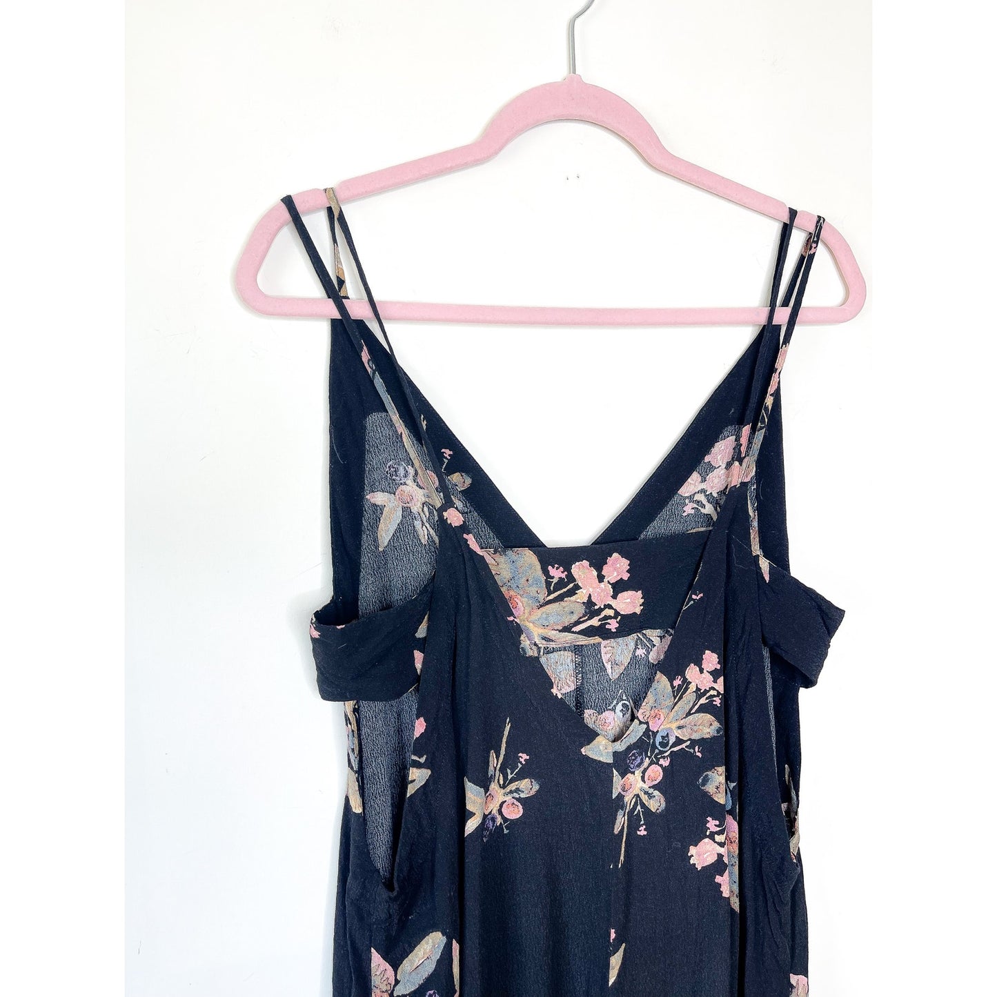 Free People Dream Big Jumpsuit in Black Floral Size Small