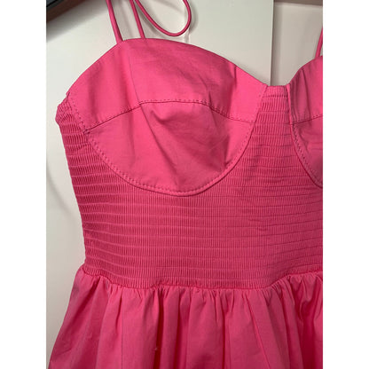 Staud Mini Landry Dress in Plumeria Large Midi Babydoll Spaghetti Strap Lined