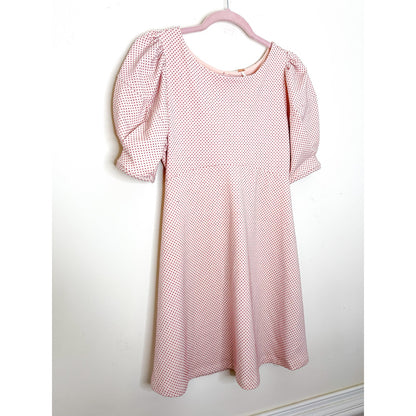 Free People Penelope Pink Polkadot Puff Sleeve Dress Size XS
