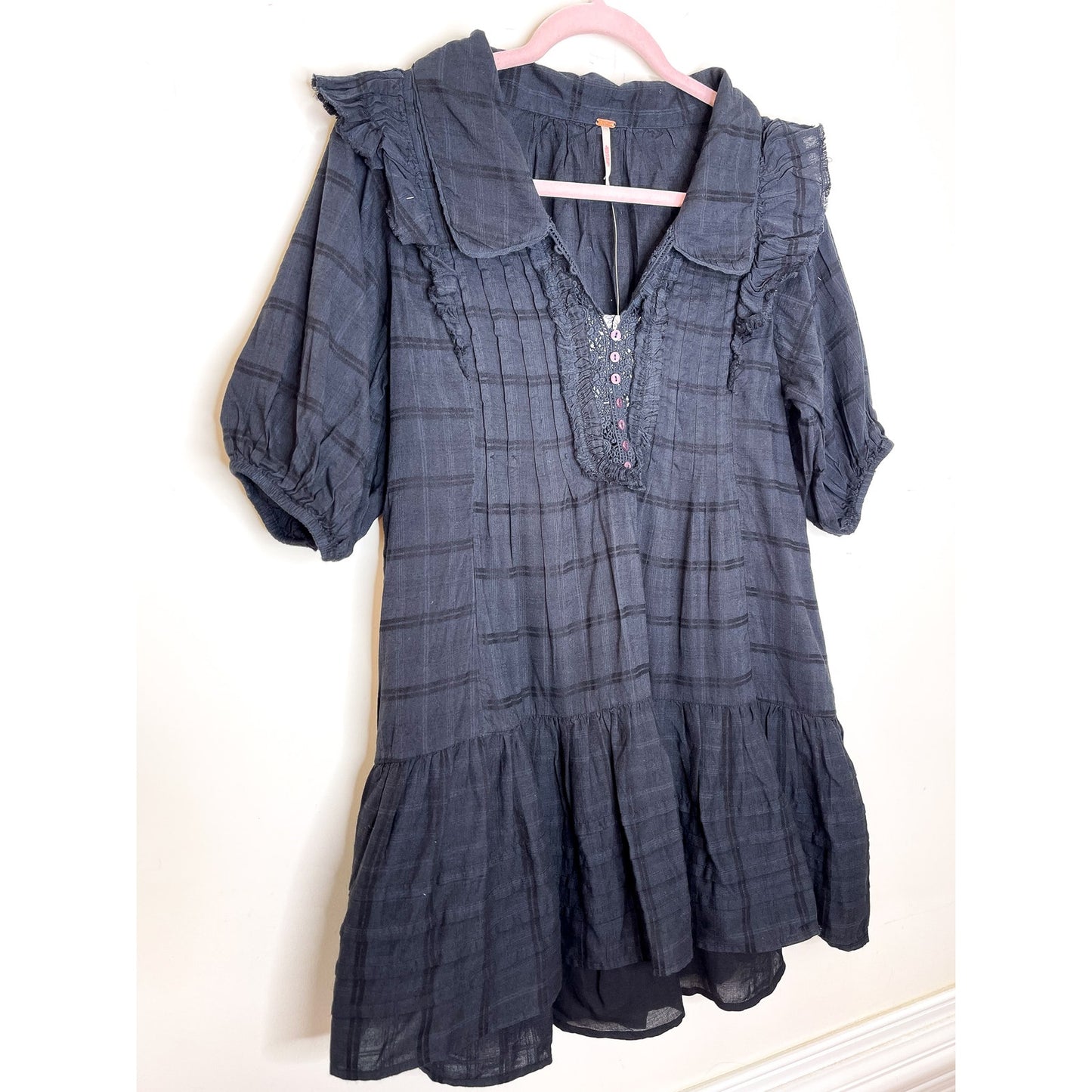 Free People Elora Mini Dress in Black Size XS