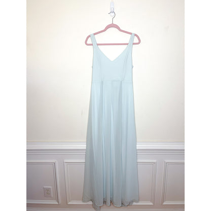 Show Me Your Mumu Jenn Maxi Dress in Icy Blue Chiffon Size Large