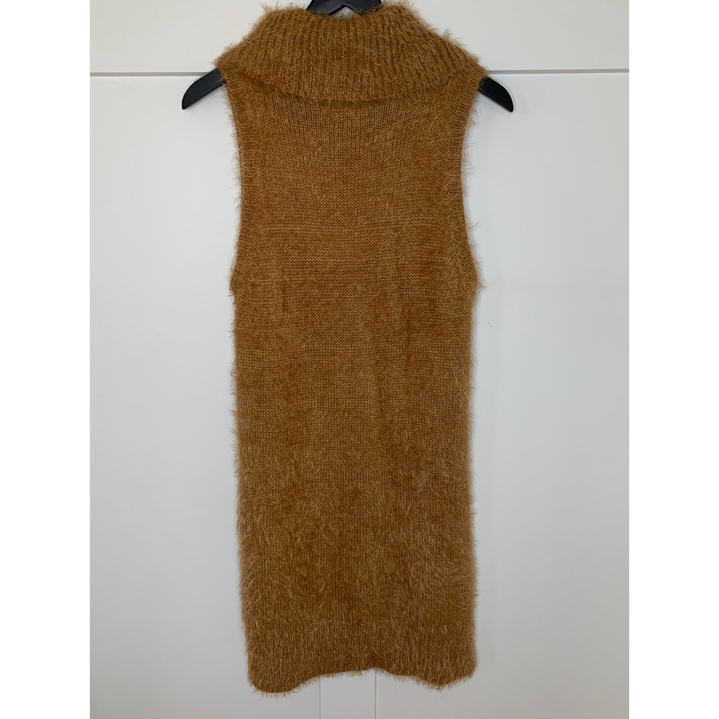 Show Me Your Mumu Sweater Dress Fauna Tan Medium Knit Turtleneck Sleeveless