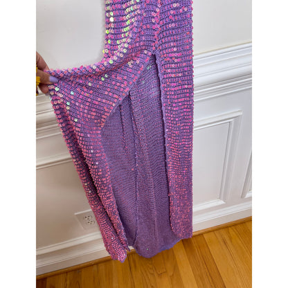 Retrofete Marie Dress in Iridescent Lilac Pink Size M/L Sleeveless Embellished